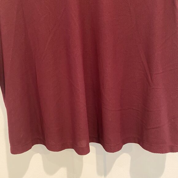 Adidas Cropped Top Women’s 2X Burgundy Red Mesh Athleisure Boxy Semi Sheer - Picture 4 of 9